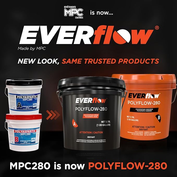 MPC-280 Polyaspartic Floor Coating Kit – 3 Gallon Clear High Gloss Polyurea - Image 2