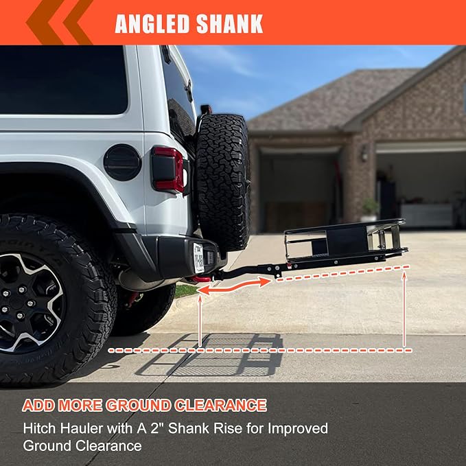 MeeFar Folding Hitch Mount Cargo Carrier Basket 60" X 20" X 6"+Waterproof Cargo - Image 8