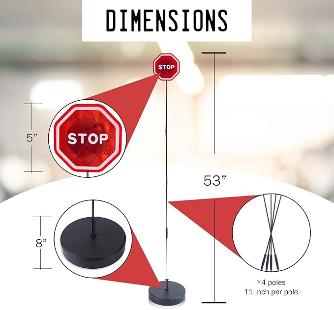 Andalus Brands Flashing LED Stop Sign Garage Parking Assistant System | Bumper - Image 4