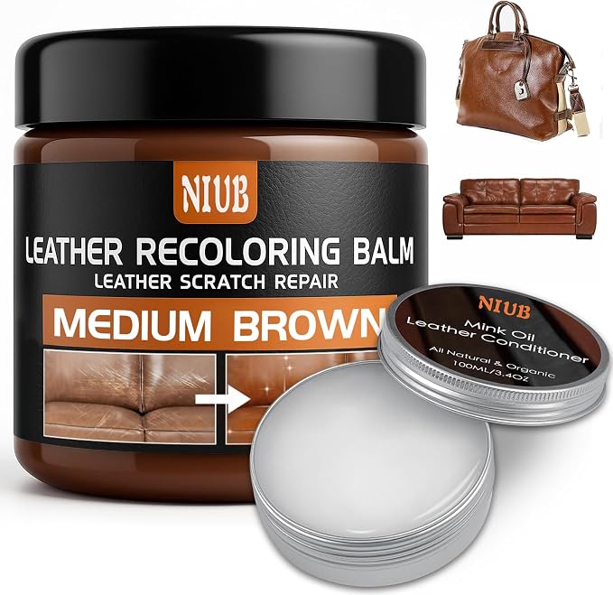 Leather Recoloring Balm Leather Color Restorer Scratch Repair Leather Paint by NIUB
