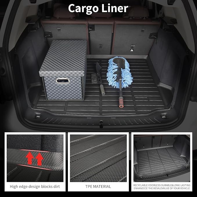 Wayhigh-All Weather Floor Mats and Cargo Mat Set Fit - Image 5