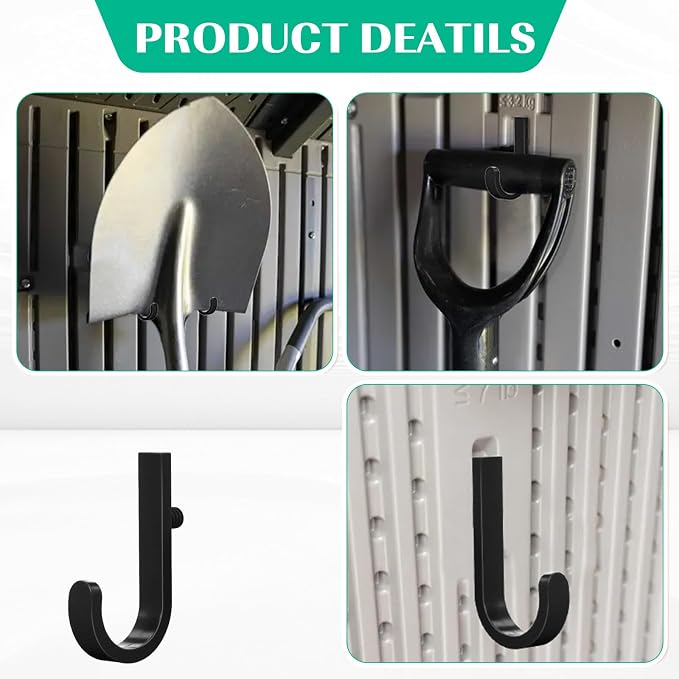 8 Pcs Shed Storage Tool Hooks Accessories Compatible - Image 3