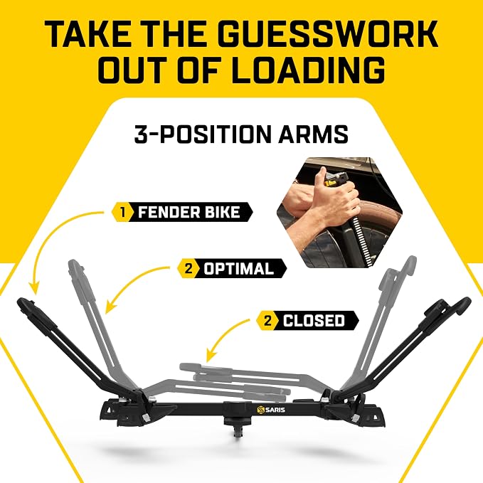 Saris SuperClamp G3 2-Bike HD Hitch Rack – Lightweight Platform Bike Carrier - Image 6