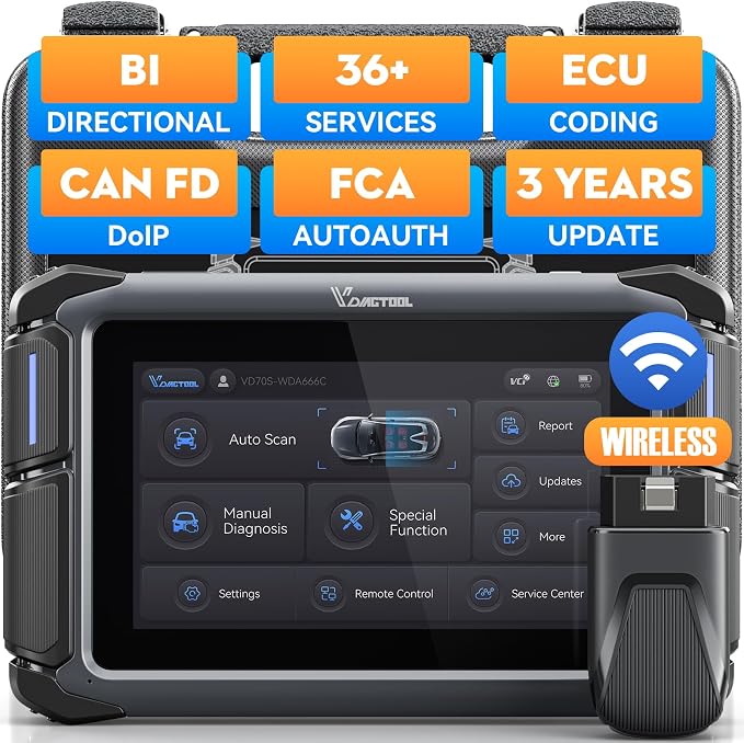Bidirectional Scan Tool VDIAGTOOL VD70S, 2025 Wireless OBD2 Scanner Diagnostic by VDIAGTOOL