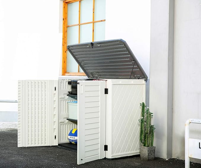 HOMSPARK Storage Shed Weather Resistance, 26 Cu.ft Capacity Horizontal Storage - Image 8