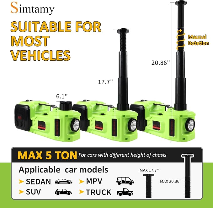 Electric Car Jack Kit 5Ton 12V Car Jack - Image 2