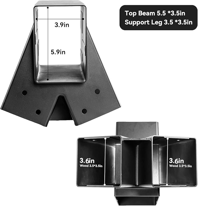 Heavy Duty Swing Sets Brackets Including 2 Black A-Frame Swing Set Brackets and - Image 7