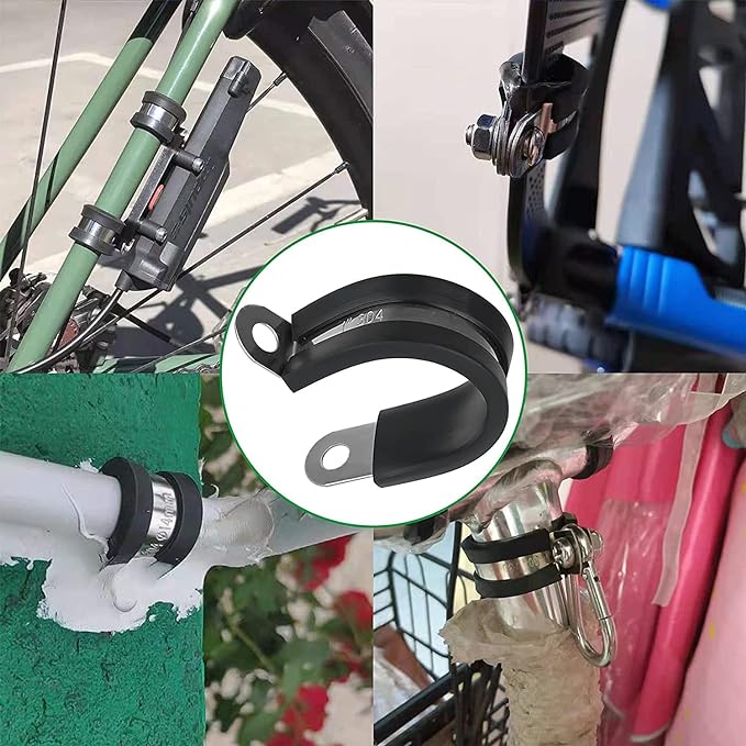 30pcs 3/8 Inch Stainless Steel Cable Clamps, Rubber Coated Cushioned Insulated - Image 6