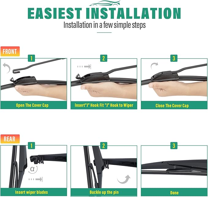 24" 20" 11" Windshield Wiper Blades Replacement - Image 8