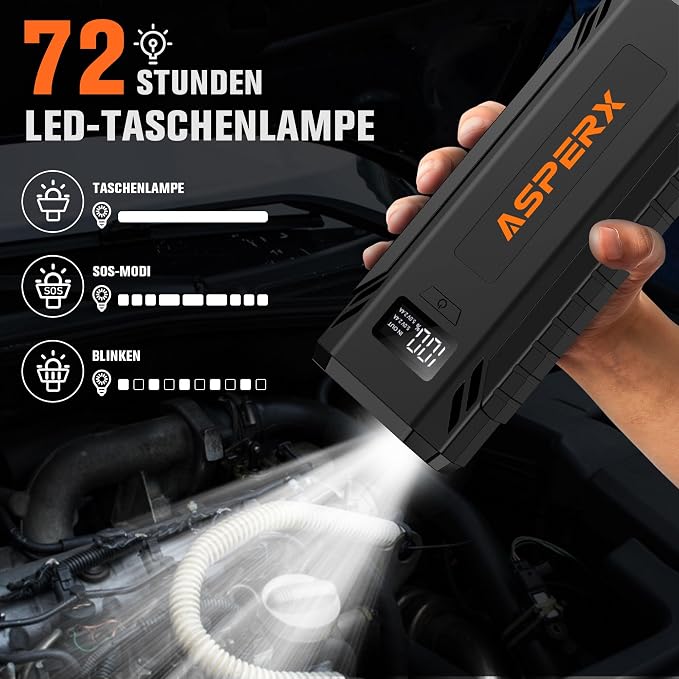 AsperX Car Jump Starter, 4000A Peak Battery Starter - Image 4