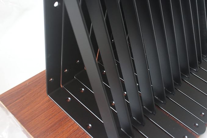 32 Pack L11 x H 8" Black Heavy Duty Shelf Brackets - Image 4