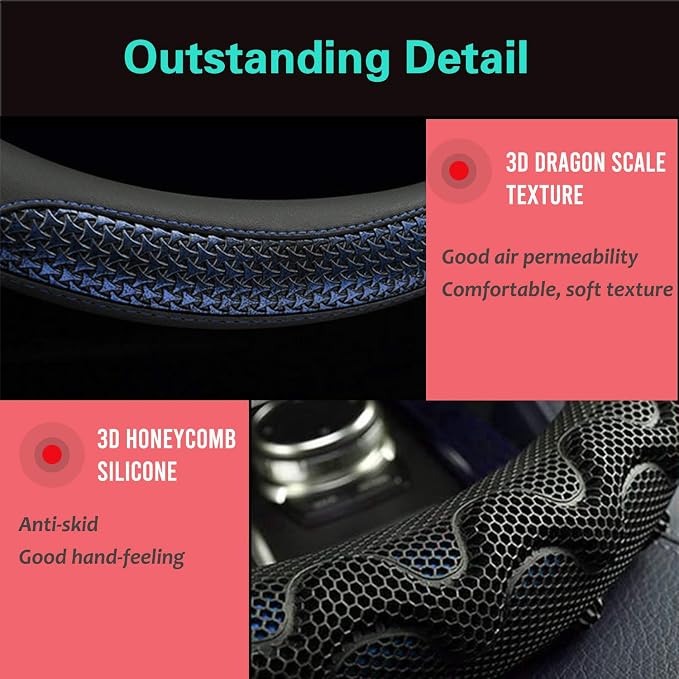 PINCTROT Large Size Steering Wheel Cover Great Grip - Image 3
