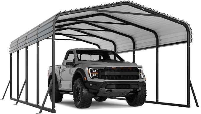 12' x 20' x 8.5' Heavy Duty Metal Carport by Hipicute