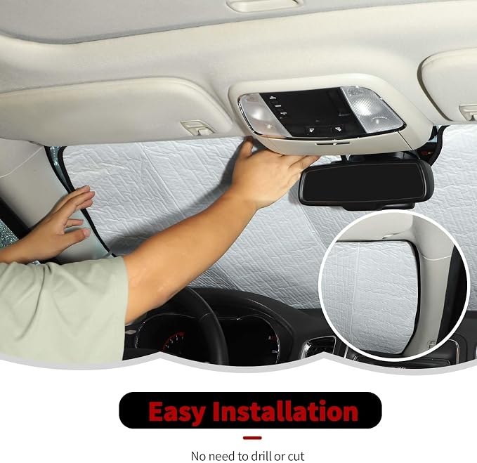 RT-TCZ Windshield Sunshade Sun Shade Heat Shield Window Sun Visor Mat - Image 5