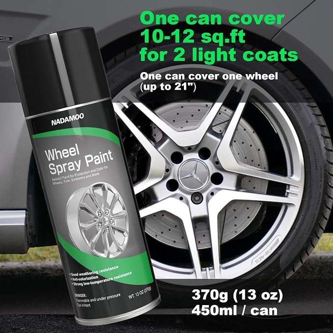NADAMOO Aluminum Wheel Spray Paint, Semi-gloss Aerosol Car Rim Paint - Image 4