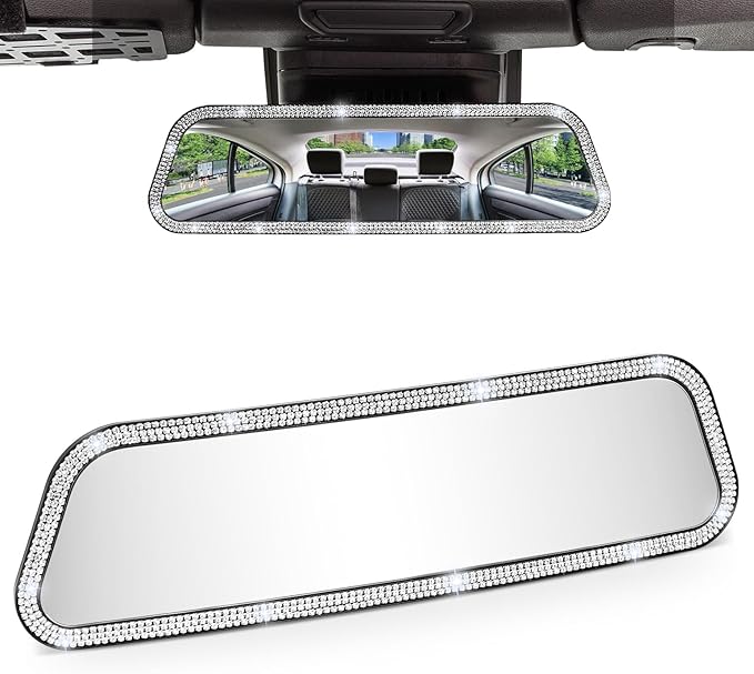JOYTUTUS Rearvie Mirror, 12 Inch Panoramic Interior Clip-on Wide Angle Convex - Image 2
