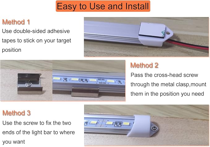 12V Interior LED Light Bar for Car, 12V LED Light Strip 54 LEDs Lighting Super - Image 6