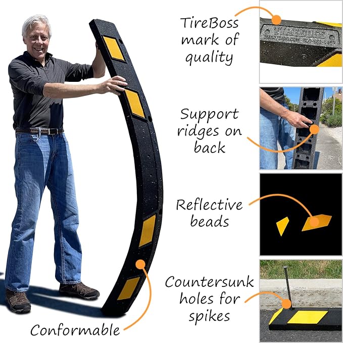 SmartSign Rubber Parking Curb - Image 6