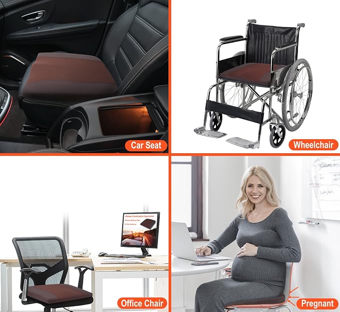 Car Seat Cushion, Comfort Memory Foam Car Cushions - Image 6