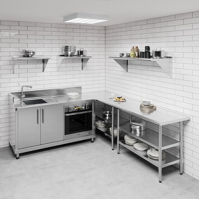 AmGood 48" Long X 18" Deep Stainless Steel Wall Shelf | NSF Certified | - Image 2