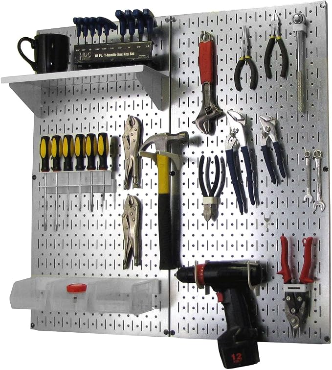 Wall Control Metal Pegboard Organizer Utility Tool Storage and Garage Pegboard by Wall+Control