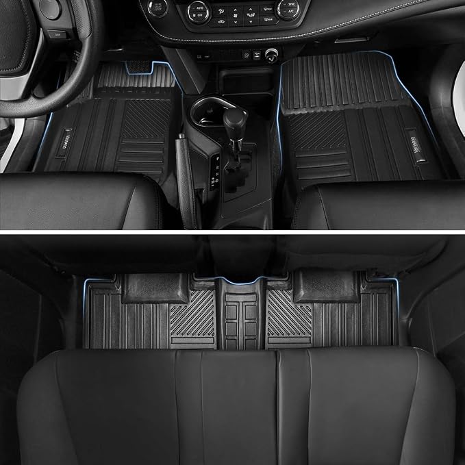 Vanseno Floor mats & CargoTrunk Liners and Backrest Mat Full Set Compatible - Image 2
