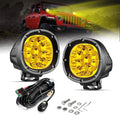 Auxbeam 4 Inch 90W Amber LED Fog Lights, 9000LM Super Bright Round Offroad by Auxbeam