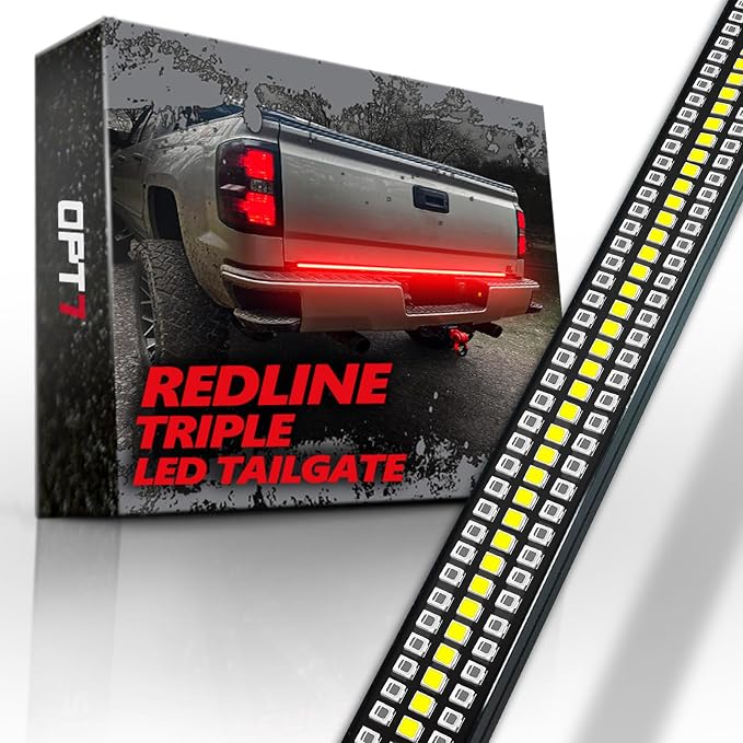 OPT7 48" Redline Triple Row LED Tailgate Light Bar w/Sequential RED Turn Signal by OPT7