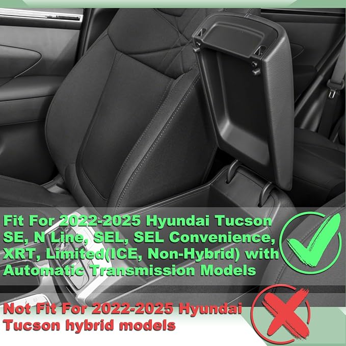 Center Console Armrest Cover for Hyundai Tucson 2022 2023 2024 2025 Armrest Box - Image 3