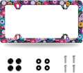 Abstract Hippie Flowers License Plate Frame Floral License Plate Stainless by GORSNKYE