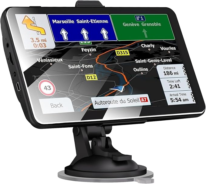 GPS Navigator for Car, Latest 2025 Map 7-inch Touch Screen 16GB GPS Navigation by LONGRUF