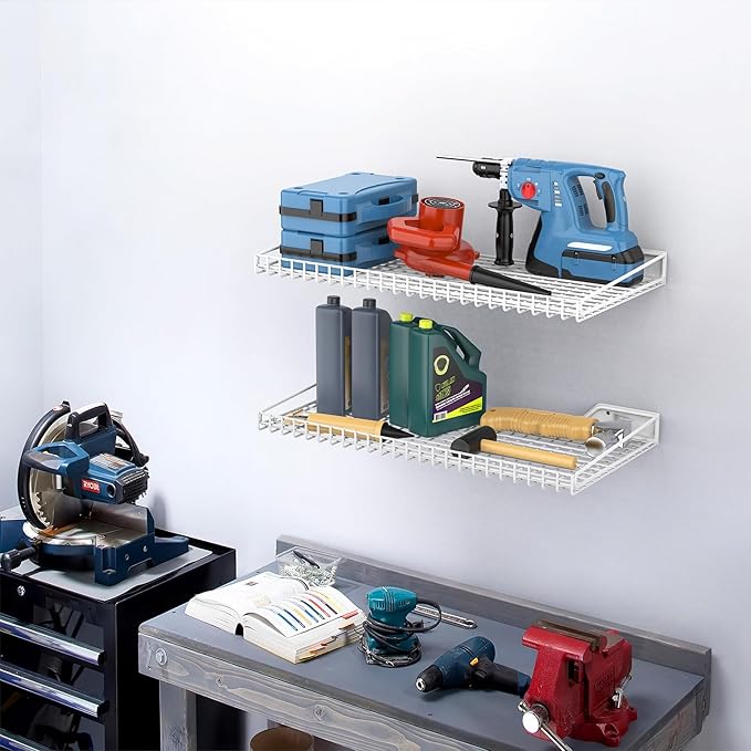 TORACK Wall-Mounted Storage Shelves, Mixed-Size Garage Wall Shelving - Image 2