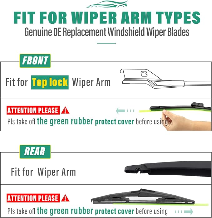 24" 24" 10" Windshield Wiper Blades Replacement - Image 8
