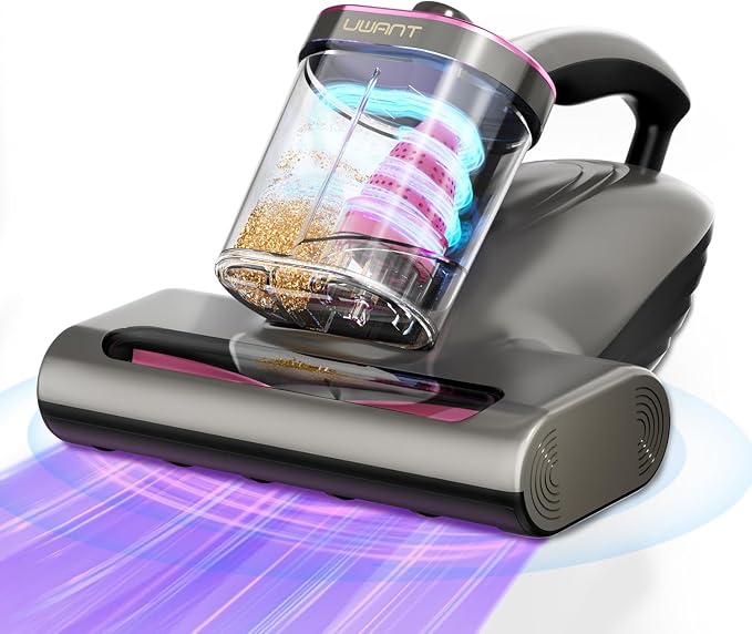 uwant Bed Cleaner with 16Kpa Suction Metal Roller 253.7nm Uv-c Light Mattress by Uwant