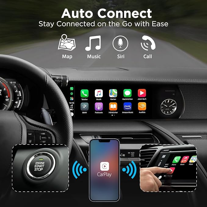 Wireless CarPlay Adapter for Apple iPhone，Wireless Carplay USB Dongle Converter - Image 2