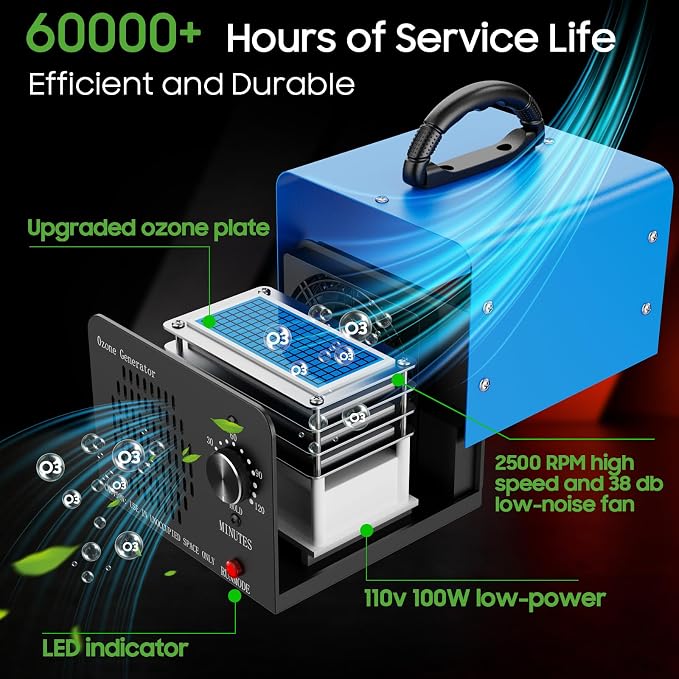 Ozone Generator Machine 80, High Capacity Ozone Odor Eliminator Removal Air - Image 4