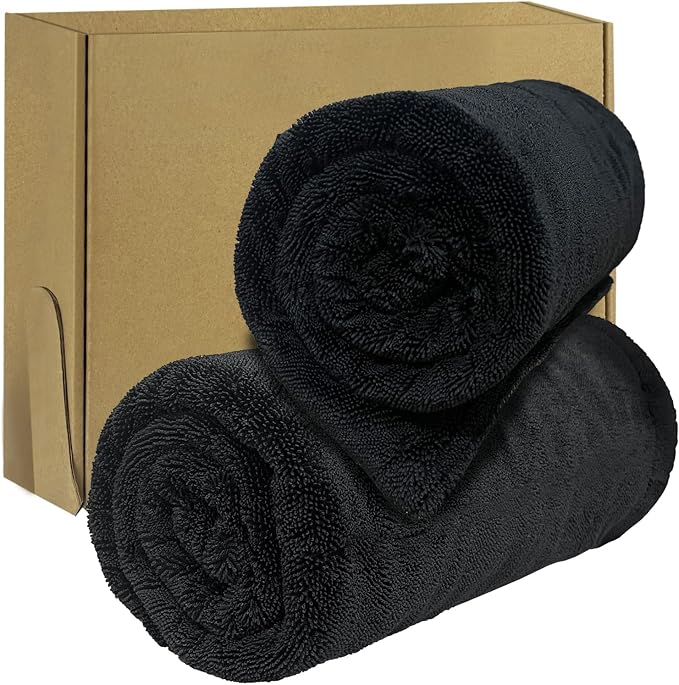 2-Pack Car Drying Towel, 1500 GSM Double Sided Microfiber Towels by Ghguole