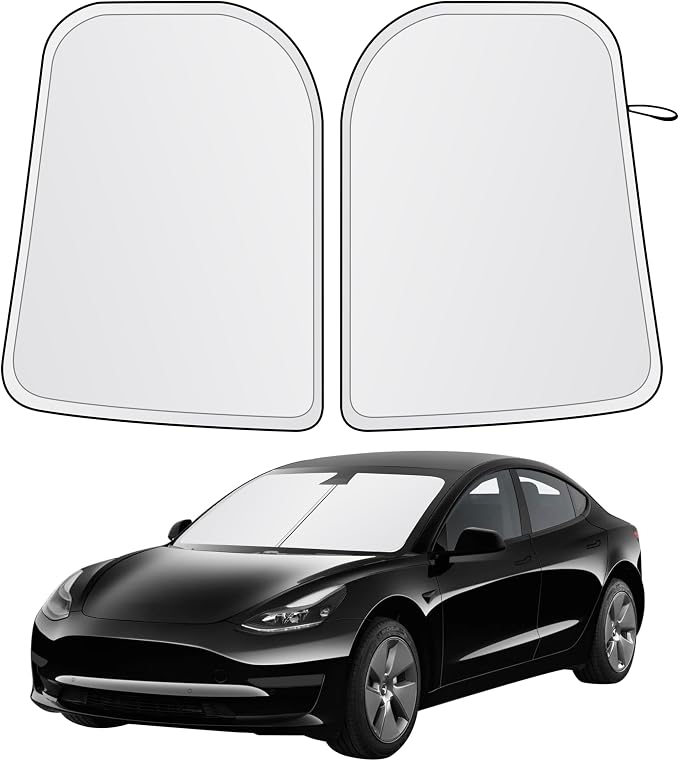 EcoNour Tesla Windshield Sun Shade | Foldable Front Windshield Shade by EcoNour