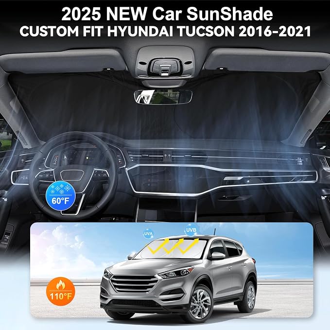 Custom Fit Tucson Windshield Sunshade - Image 4