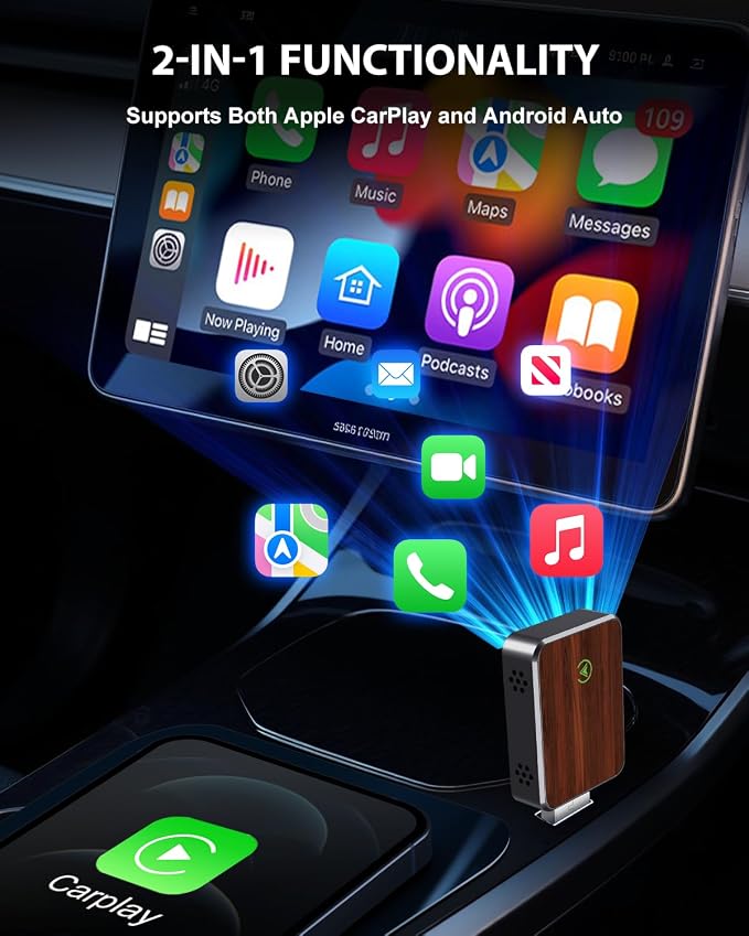 Wireless Carplay Adapter for iPhone & Android Auto 2-in-1, Convert Factory - Image 4
