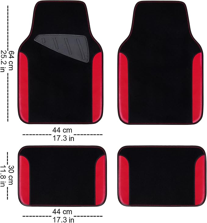 CAR PASS Rainbow Waterproof Universal Fit Faux Leather Car Carpet- Anti-Slip - Image 2