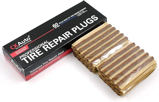 CKAuto 60pcs 4" Brown Tire Repair Strings, Automotive Tool Tire Repair Plugs - Image 5