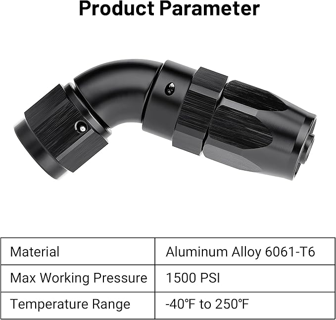 EVIL ENERGY 6AN 60 Degree One Piece Full Flow Hose End Fitting Swivel - Image 3