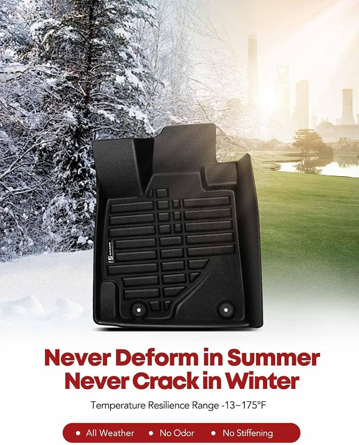 YHTAUTO Floor Mats & Cargo Mat Fit 2008-2013 Toyota Highlander, TPE All Weather - Image 8