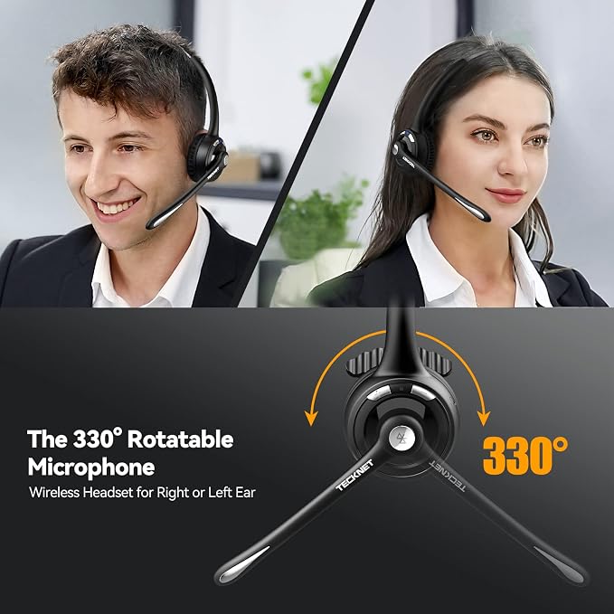 TECKNET Bluetooth Headset, Wireless On Ear Headphones - Image 3