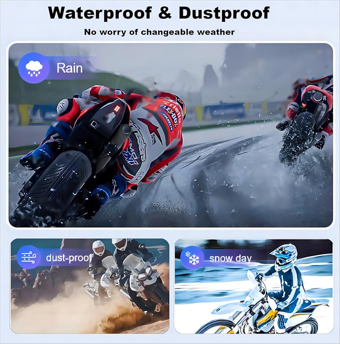 Fodsports FX6 Motorcycle Bluetooth Headset, 6 Riders Group Motorbike Bluetooth - Image 7