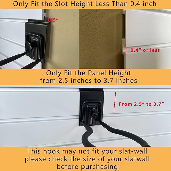 Adjustable Slatwall Hooks, Lockable Slatwall Weedeater Hanger, String Trimmer - Image 2