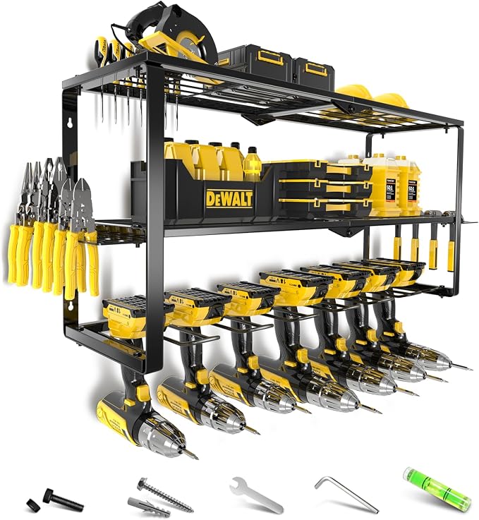 Large Power Tool Organizer Wall Mount, 3 Layer Heavy Duty Tool Storage Rack by ToveKnighty