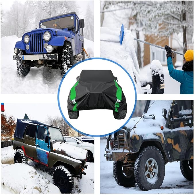 Avecrew for Jeep Wrangler Cover Waterproof 4 Door, All Weather for Jeep Rain - Image 7