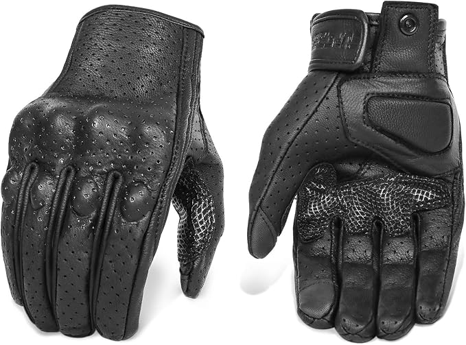 Updated Men’s Leather Motorcycle Gloves by KAIWENDE